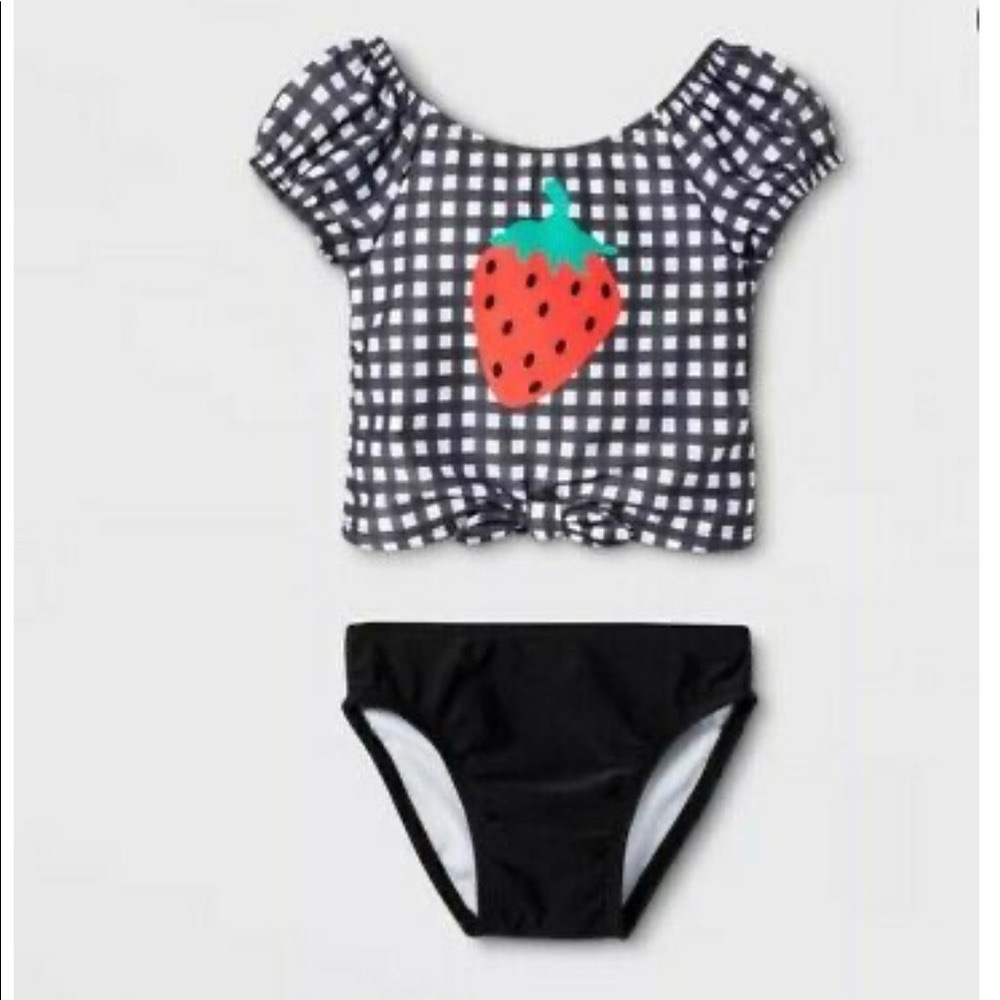 Cat & Jack 2-Piece Strawberry Swimsuit, Size 3T
